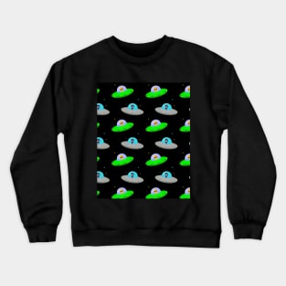 UFO Pattern Digital Art Crewneck Sweatshirt